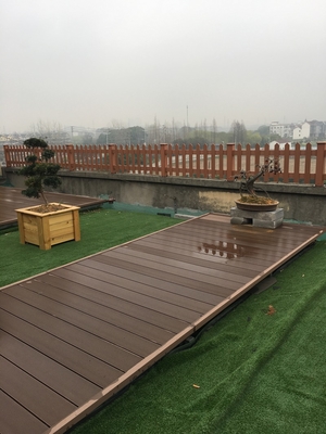 Anti-derrapagem WPC Composite Decking Retardante de Água