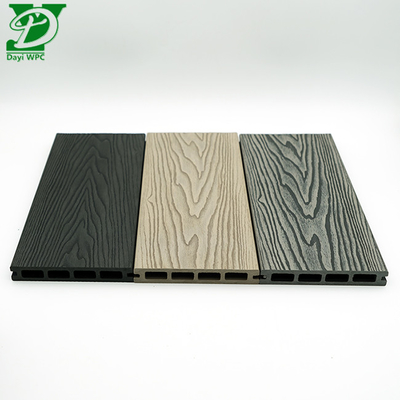 Fácil de instalar Composite Hollow Wood Plastic Decking