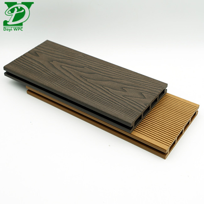 Fácil de instalar Composite Hollow Wood Plastic Decking