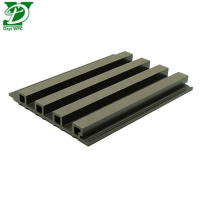 Painel de parede externo WPC de superfície de calha à prova de intempéries e de baixa manutenção