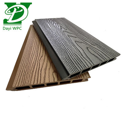 Cerca WPC moderna para jardim com relevo profundo, durável e resistente às intempéries